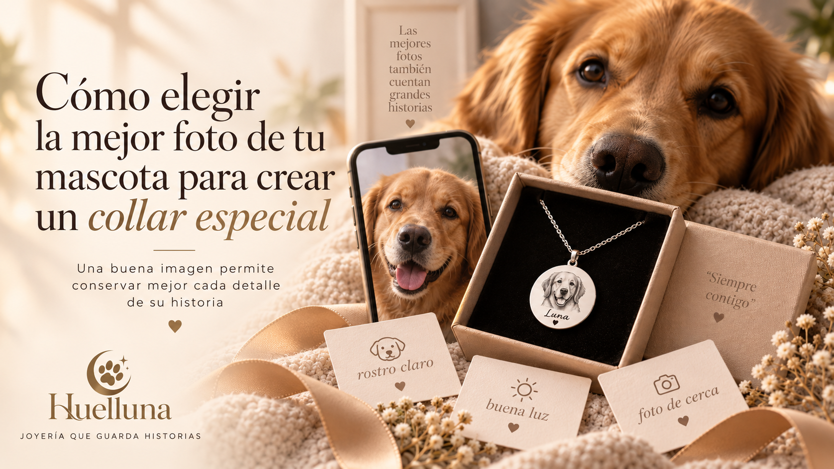 Cómo elegir la mejor foto de tu mascota para crear un collar especial