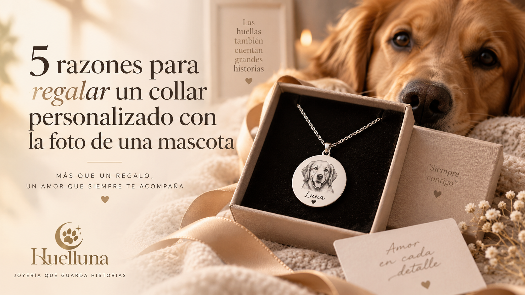 5 razones para regalar un collar personalizado con la foto de una mascota